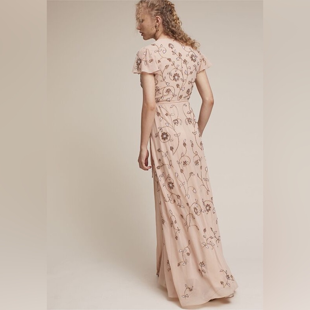BHLDN Plymouth beaded wrap dress size 2